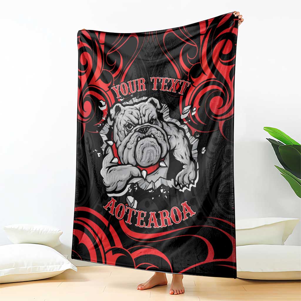 Personalised Aotearoa Bulldog Blanket NZ Maori Tattoo