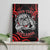 Personalised Aotearoa Bulldog Canvas Wall Art NZ Maori Tattoo