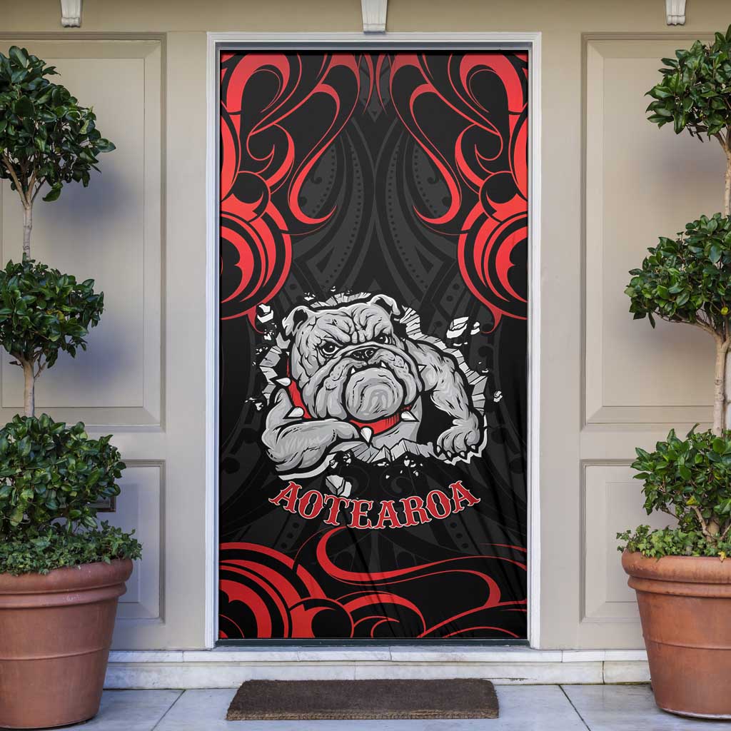 Aotearoa Bulldog Door Cover NZ Maori Tattoo - Polynesian Pride