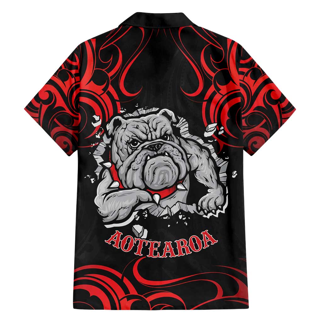 Personalised Aotearoa Bulldog Family Matching Long Sleeve Bodycon Dress and Hawaiian Shirt NZ Maori Tattoo