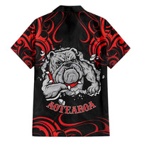 Personalised Aotearoa Bulldog Family Matching Long Sleeve Bodycon Dress and Hawaiian Shirt NZ Maori Tattoo