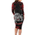 Personalised Aotearoa Bulldog Family Matching Long Sleeve Bodycon Dress and Hawaiian Shirt NZ Maori Tattoo