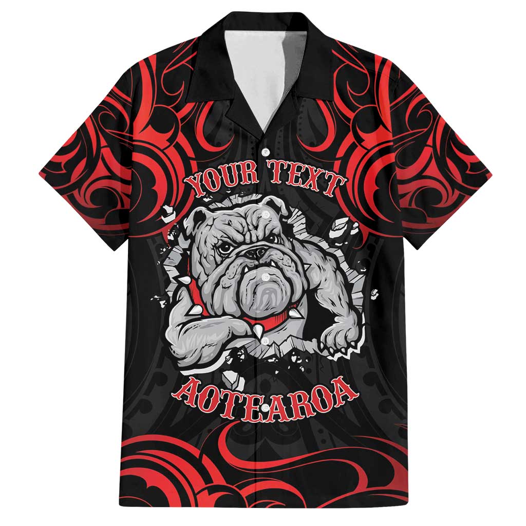 Personalised Aotearoa Bulldog Family Matching Tank Maxi Dress and Hawaiian Shirt NZ Maori Tattoo