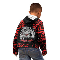 Personalised Aotearoa Bulldog Kid Hoodie NZ Maori Tattoo