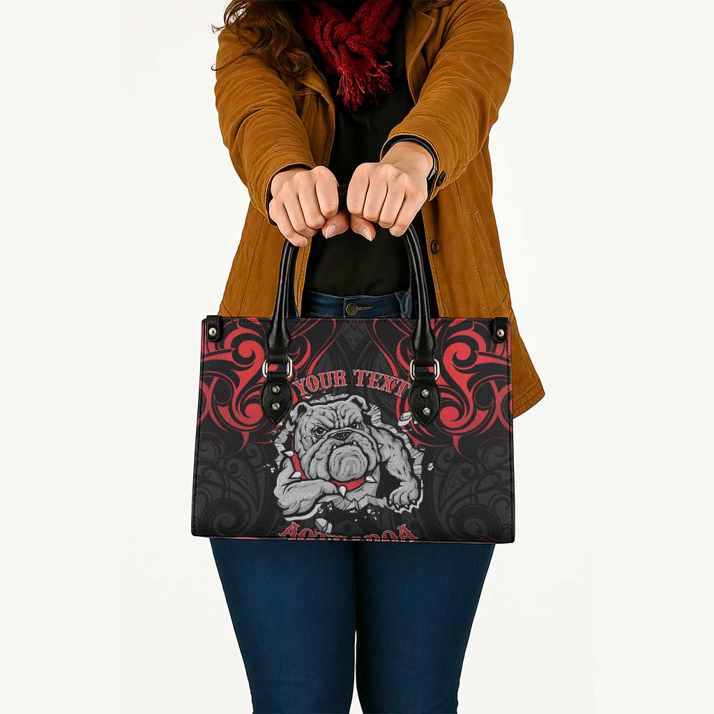 Personalised Aotearoa Bulldog Leather Bag NZ Maori Tattoo - Polynesian Pride