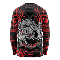Personalised Aotearoa Bulldog Long Sleeve Shirt NZ Maori Tattoo