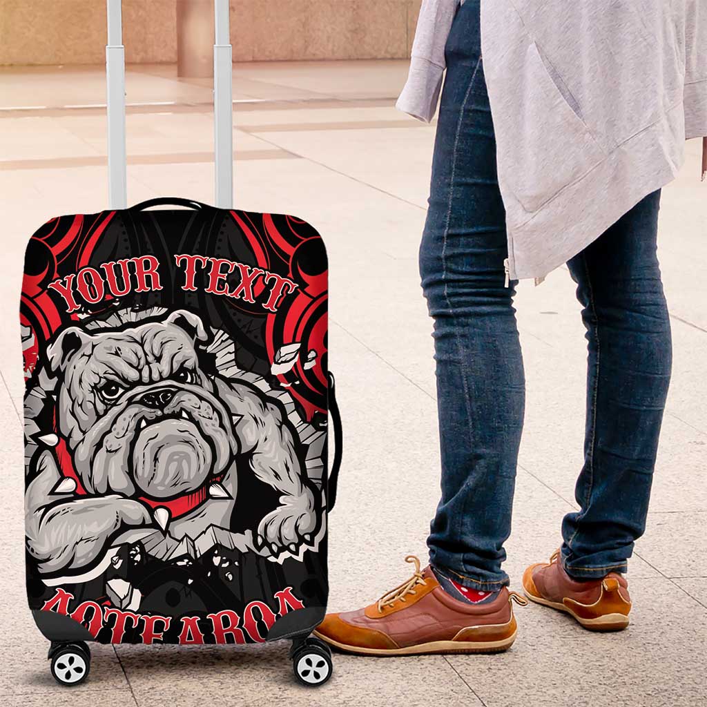 Personalised Aotearoa Bulldog Luggage Cover NZ Maori Tattoo LT14 Red - Polynesian Pride