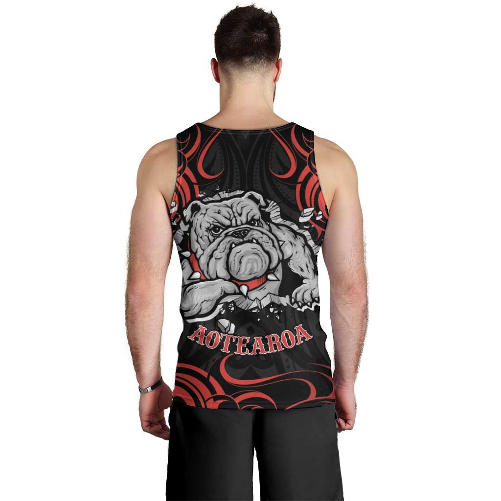 Personalised Aotearoa Bulldog Men Tank Top NZ Maori Tattoo