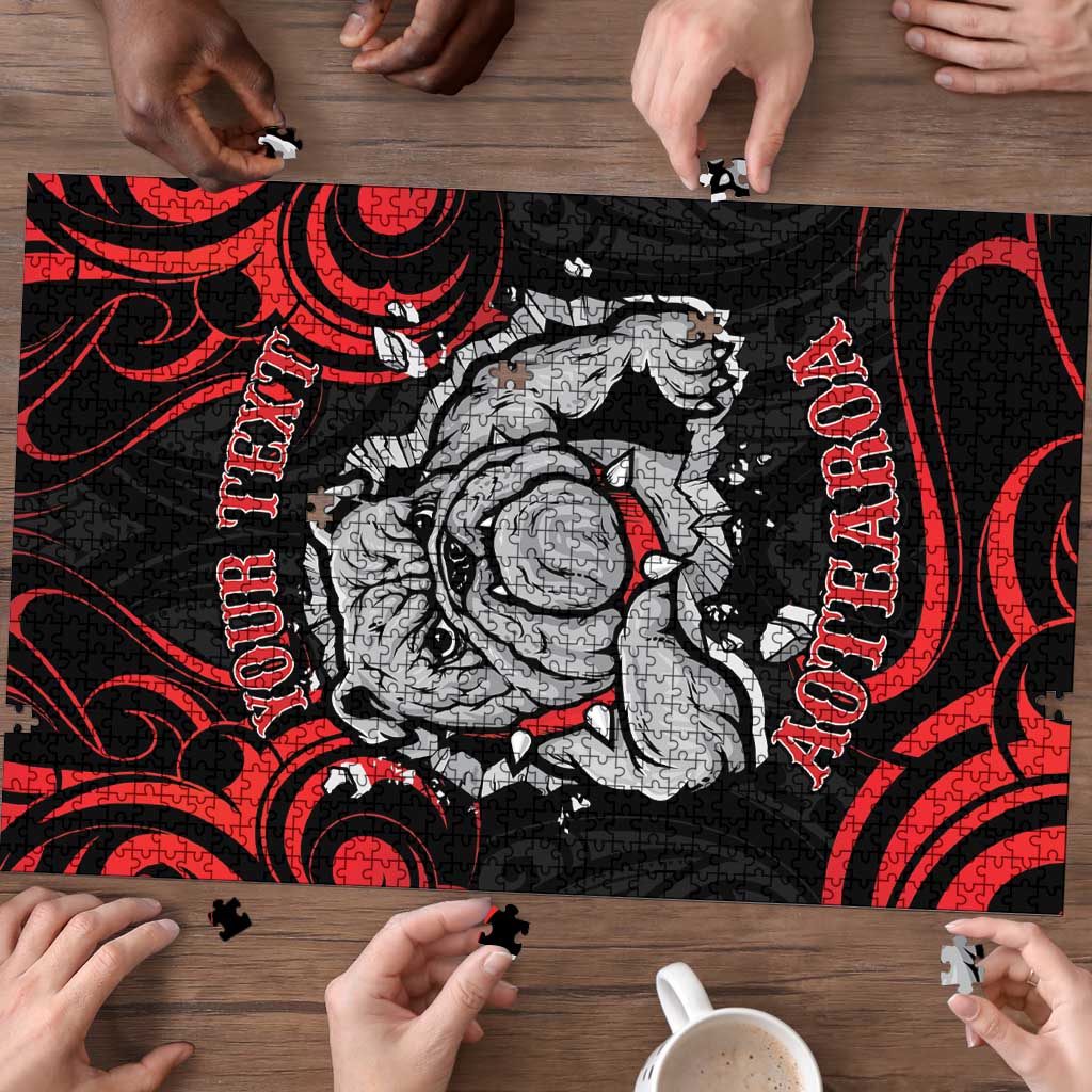 Personalised Aotearoa Bulldog Puzzle NZ Maori Tattoo - Polynesian Pride