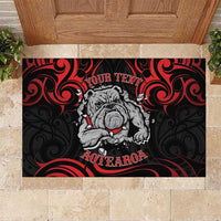 Personalised Aotearoa Bulldog Rubber Doormat NZ Maori Tattoo