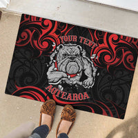 Personalised Aotearoa Bulldog Rubber Doormat NZ Maori Tattoo