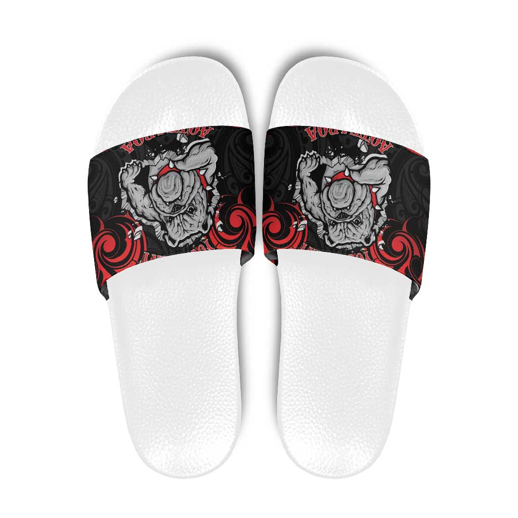 Personalised Aotearoa Bulldog Slide Sandals NZ Maori Tattoo - Polynesian Pride