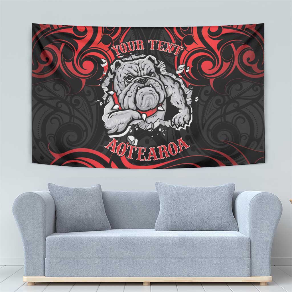 Personalised Aotearoa Bulldog Tapestry NZ Maori Tattoo