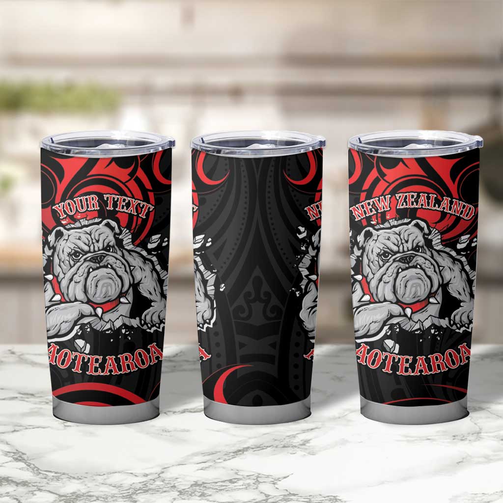 Personalised Aotearoa Bulldog Tumbler Cup NZ Maori Tattoo