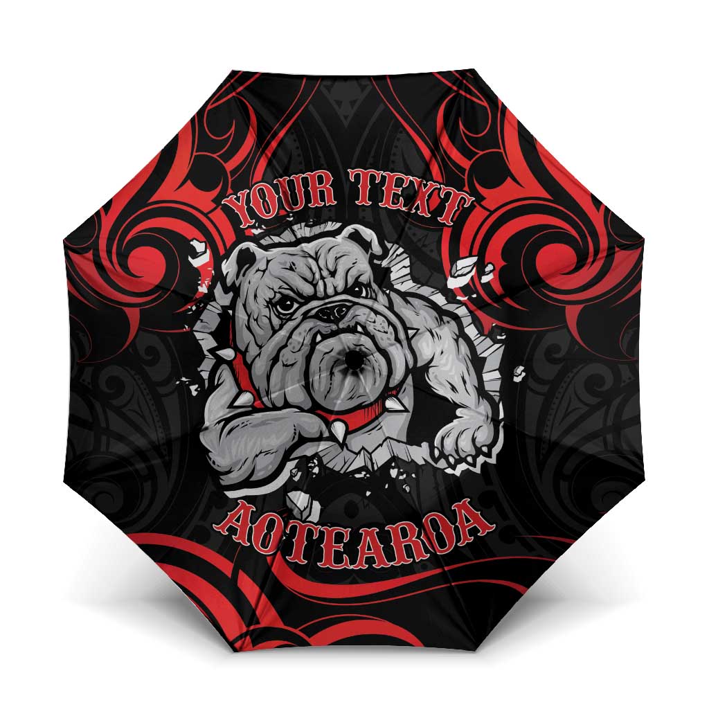 Personalised Aotearoa Bulldog Umbrella NZ Maori Tattoo - Polynesian Pride
