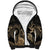 Gold Aloha Hawaii Sherpa Hoodie Snorkeling With Sea Turtle Polynesian Pattern