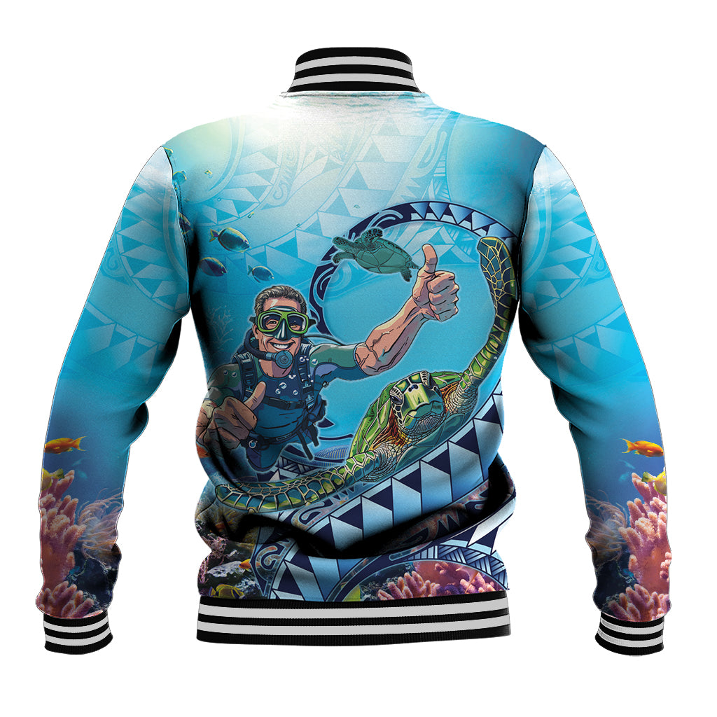 Hawaii Snorkeling Honu Turtle Baseball Jacket Under The Ocean Vibes