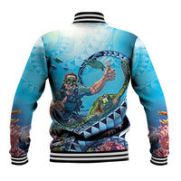 Hawaii Snorkeling Honu Turtle Baseball Jacket Under The Ocean Vibes