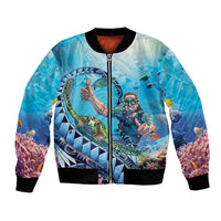 Hawaii Snorkeling Honu Turtle Bomber Jacket Under The Ocean Vibes