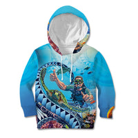 Hawaii Snorkeling Honu Turtle Kid Hoodie Under The Ocean Vibes