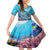 Hawaii Snorkeling Honu Turtle Kid Short Sleeve Dress Under The Ocean Vibes