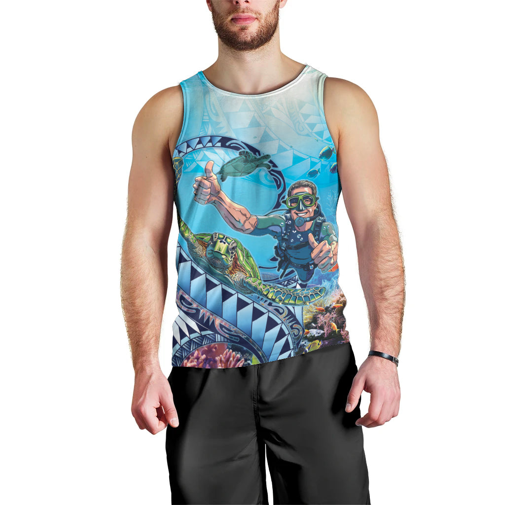 Hawaii Snorkeling Honu Turtle Men Tank Top Under The Ocean Vibes