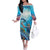 Hawaii Snorkeling Honu Turtle Off The Shoulder Long Sleeve Dress Under The Ocean Vibes