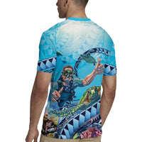 Hawaii Snorkeling Honu Turtle Rugby Jersey Under The Ocean Vibes