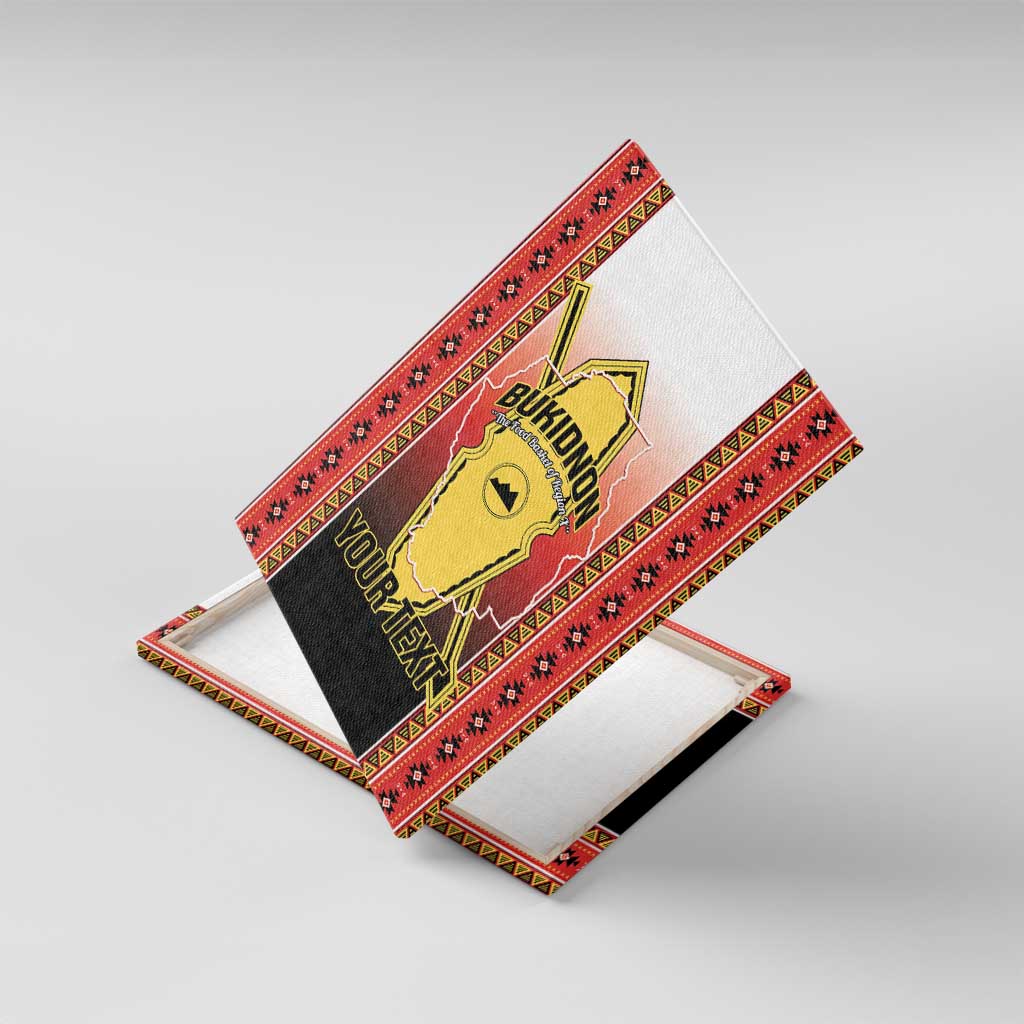 Personalised Bukidnon Philippines Canvas Wall Art The Food Basket of Region X LT14 With Frame Red - Polynesian Pride
