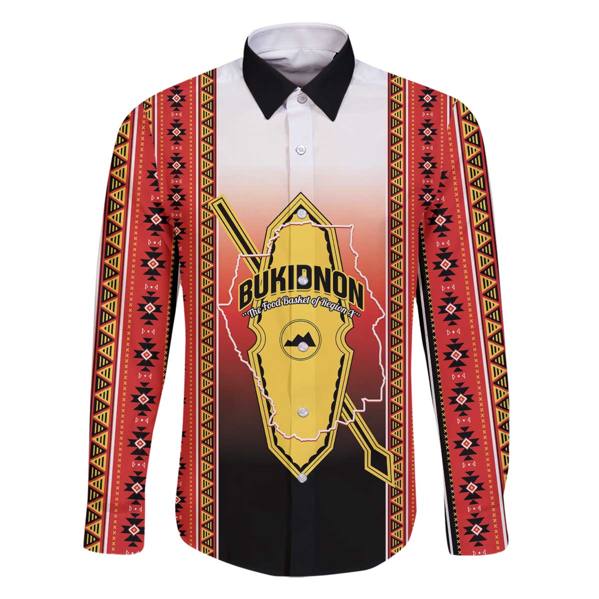 Personalised Bukidnon Philippines Family Matching Off The Shoulder Long Sleeve Dress and Hawaiian Shirt The Food Basket of Region X