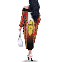 Personalised Bukidnon Philippines Family Matching Off The Shoulder Long Sleeve Dress and Hawaiian Shirt The Food Basket of Region X