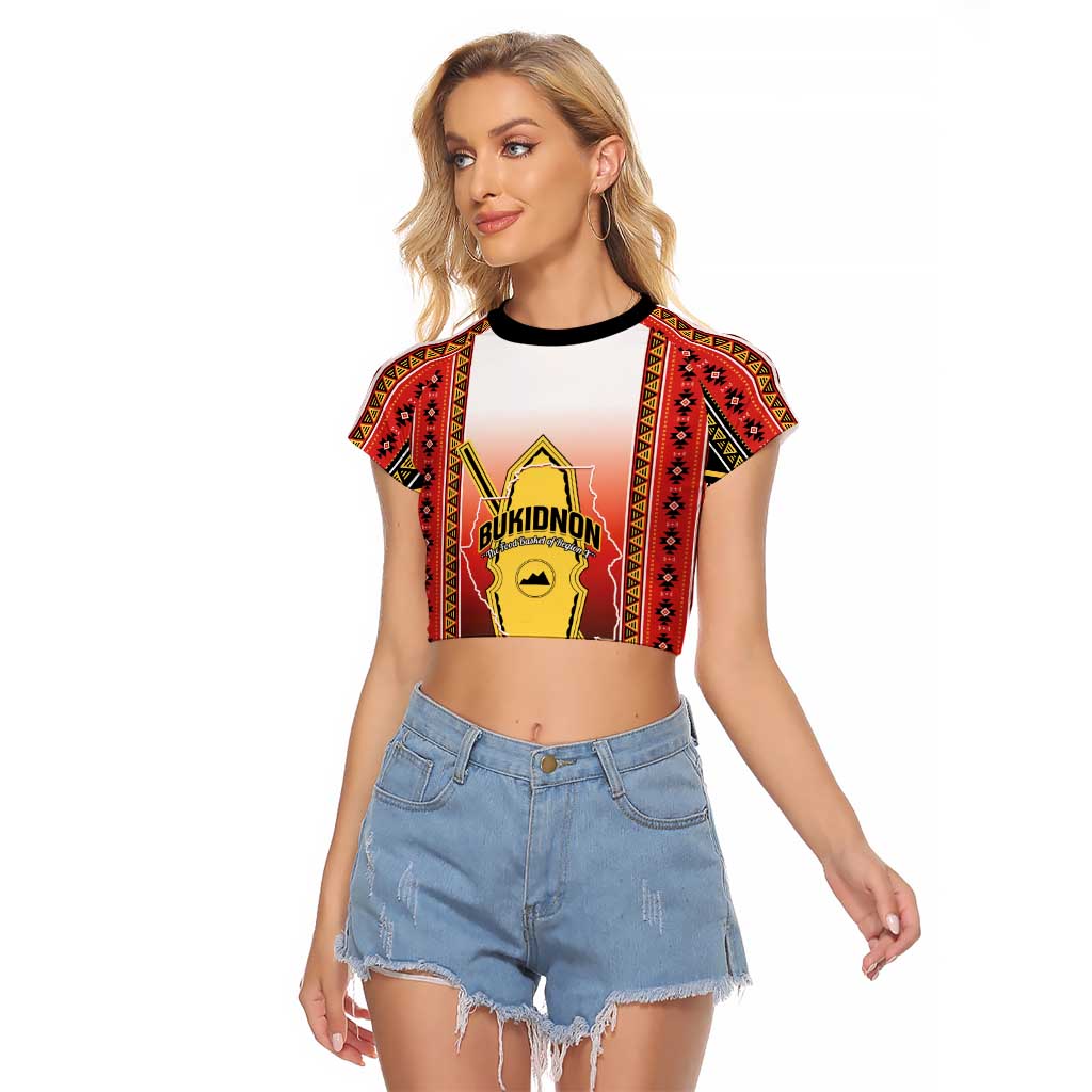 Personalised Bukidnon Philippines Raglan Cropped T Shirt The Food Basket of Region X