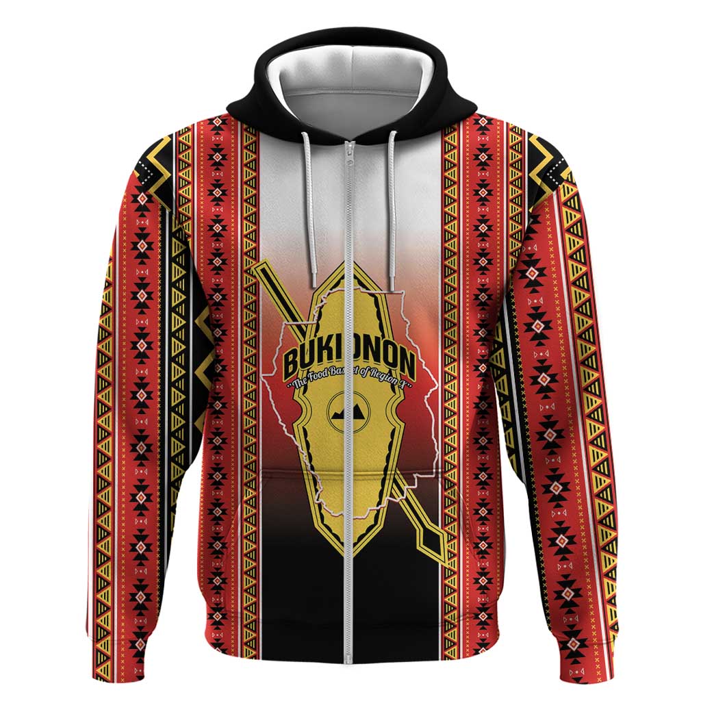 Personalised Bukidnon Philippines Zip Hoodie The Food Basket of Region X LT14 Zip Hoodie Red - Polynesian Pride