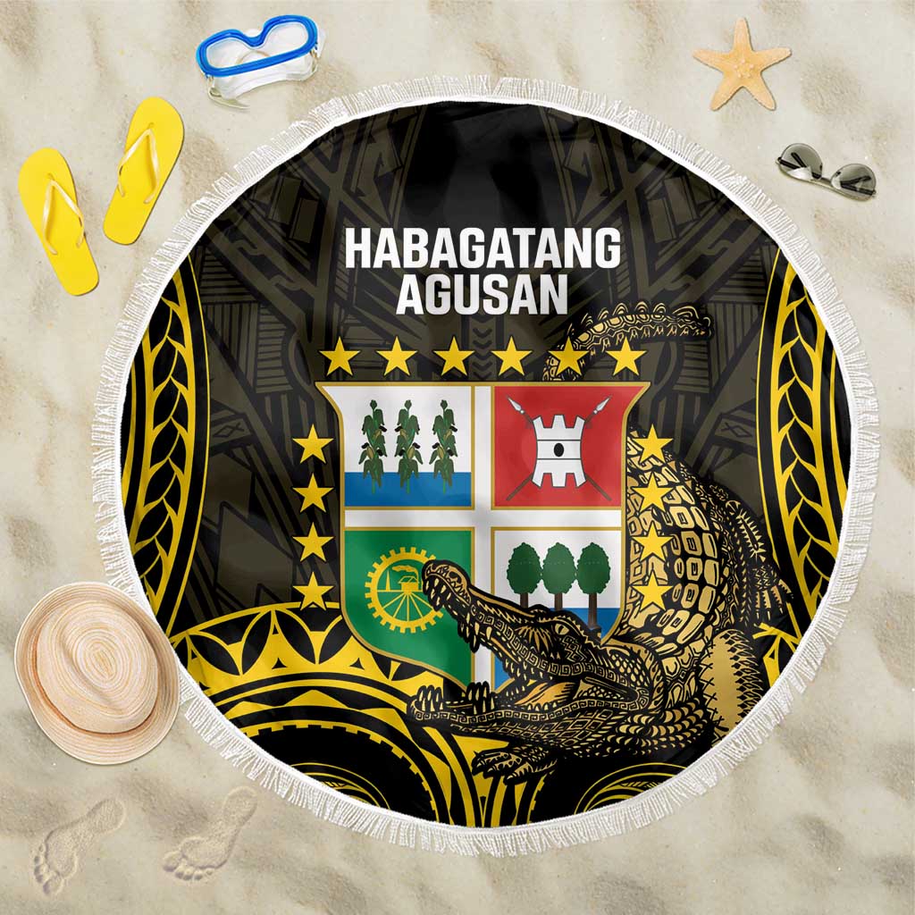 Agusan del Sur Philippines Beach Blanket Habagatang Agusan Lolong LT14 One Size 150cm Black - Polynesian Pride
