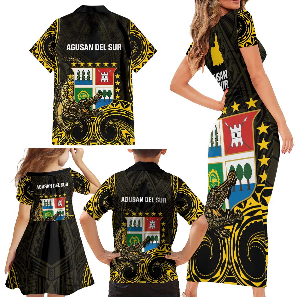 Agusan del Sur Philippines Family Matching Short Sleeve Bodycon Dress and Hawaiian Shirt Habagatang Agusan Lolong