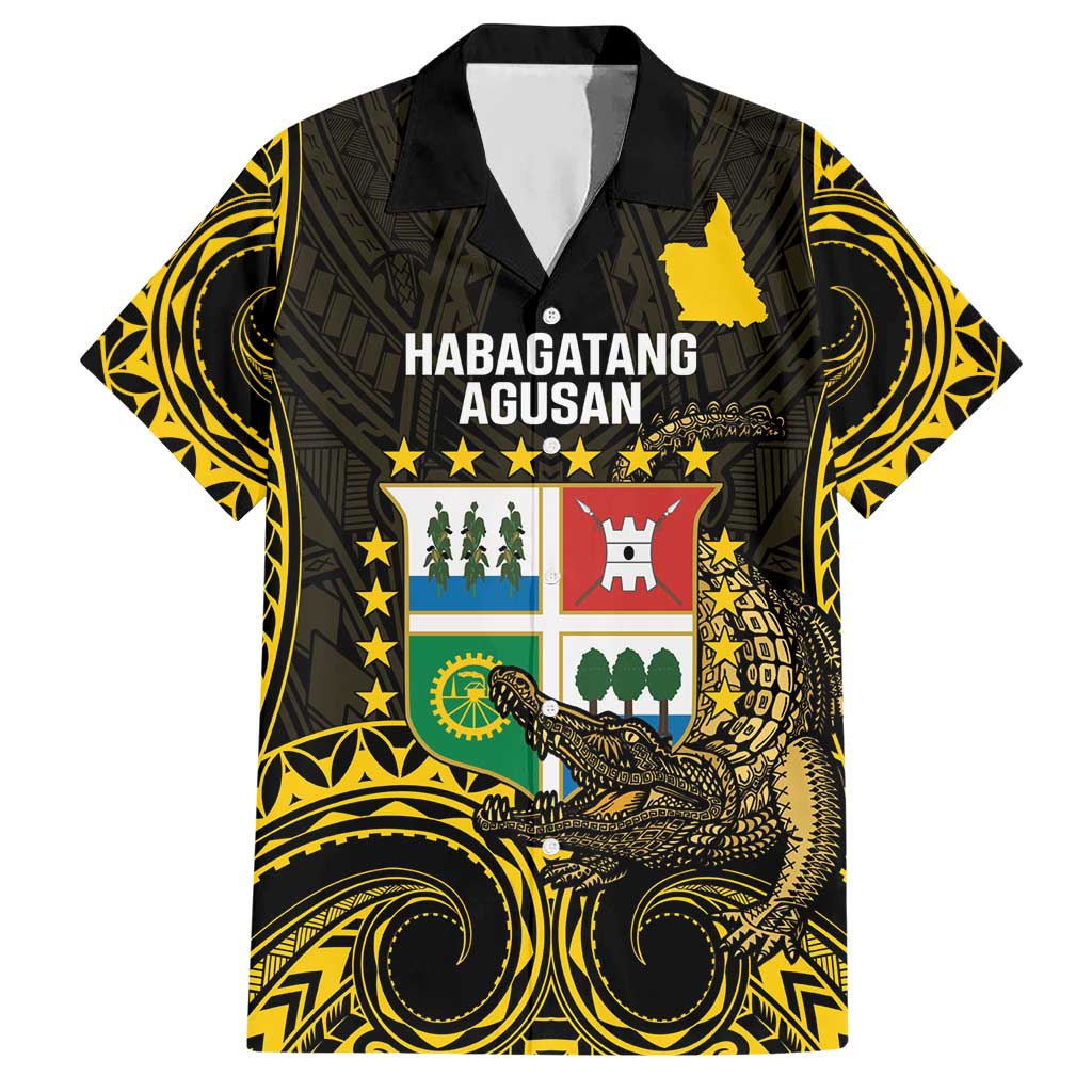 Agusan del Sur Philippines Hawaiian Shirt Habagatang Agusan Lolong LT14 Black - Polynesian Pride