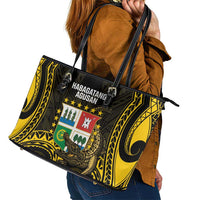 Agusan del Sur Philippines Leather Tote Bag Habagatang Agusan Lolong LT14 - Polynesian Pride