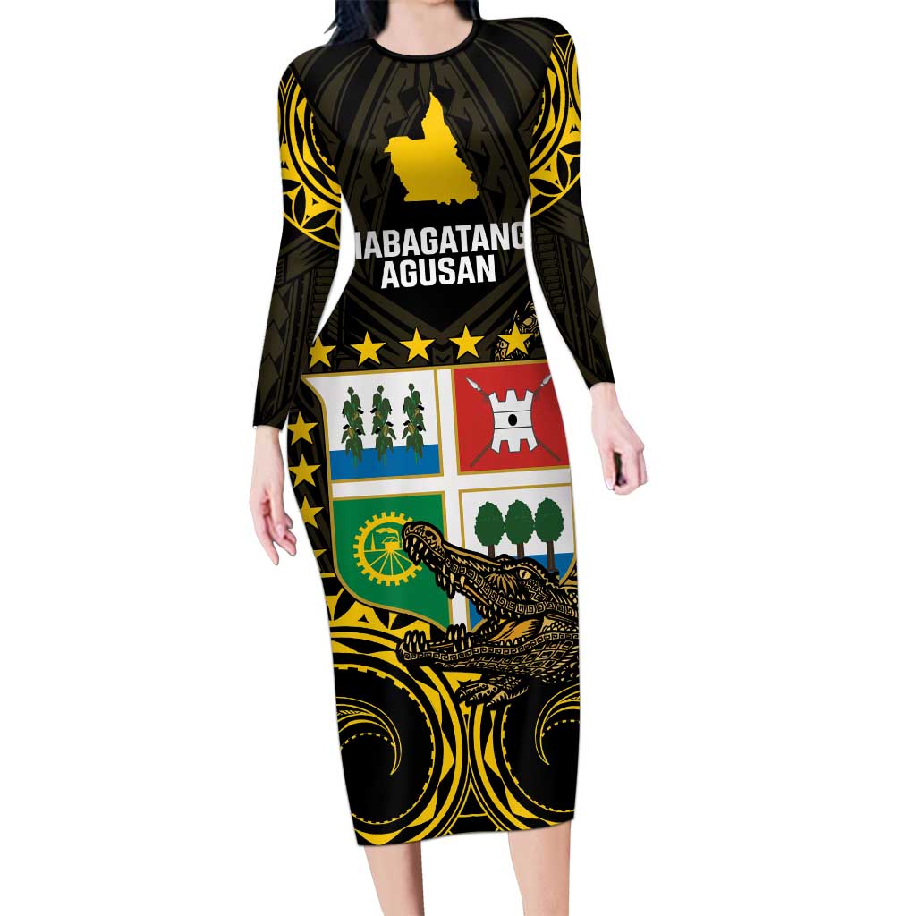 Agusan del Sur Philippines Long Sleeve Bodycon Dress Habagatang Agusan Lolong
