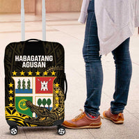 Agusan del Sur Philippines Luggage Cover Habagatang Agusan Lolong LT14 Black - Polynesian Pride