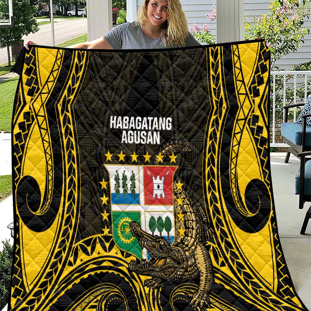 Agusan del Sur Philippines Quilt Habagatang Agusan Lolong LT14 Black - Polynesian Pride