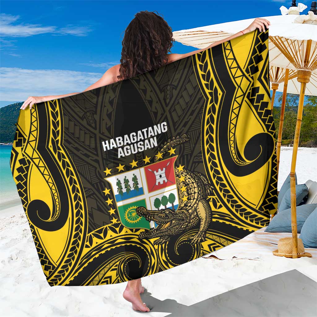 Agusan del Sur Philippines Sarong Habagatang Agusan Lolong LT14 One Size 44 x 66 inches Black - Polynesian Pride