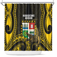 Agusan del Sur Philippines Shower Curtain Habagatang Agusan Lolong LT14 Black - Polynesian Pride