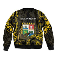 Agusan del Sur Philippines Sleeve Zip Bomber Jacket Habagatang Agusan Lolong LT14 - Polynesian Pride