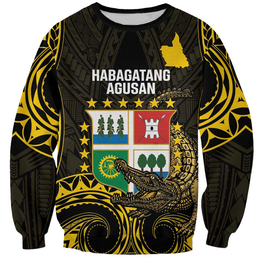 Agusan del Sur Philippines Sweatshirt Habagatang Agusan Lolong LT14 Unisex Black - Polynesian Pride