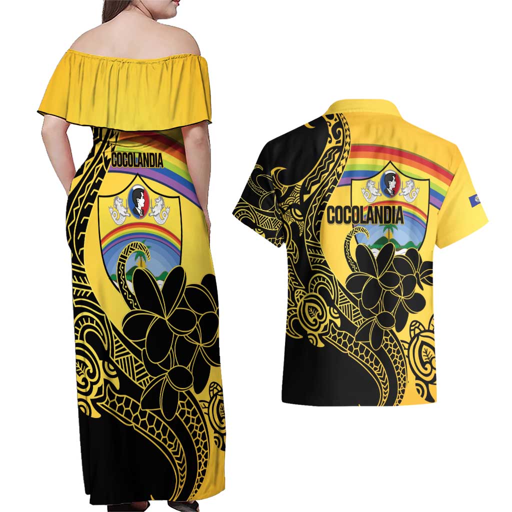 Quezon Province Couples Matching Off Shoulder Maxi Dress and Hawaiian Shirt Cocolandia Philippines Turtle