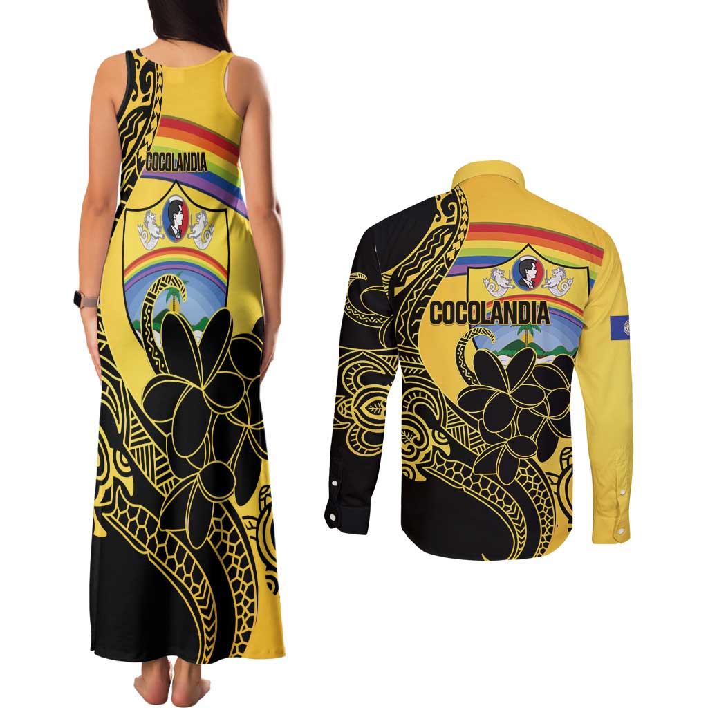 Quezon Province Couples Matching Tank Maxi Dress and Long Sleeve Button Shirt Cocolandia Philippines Turtle