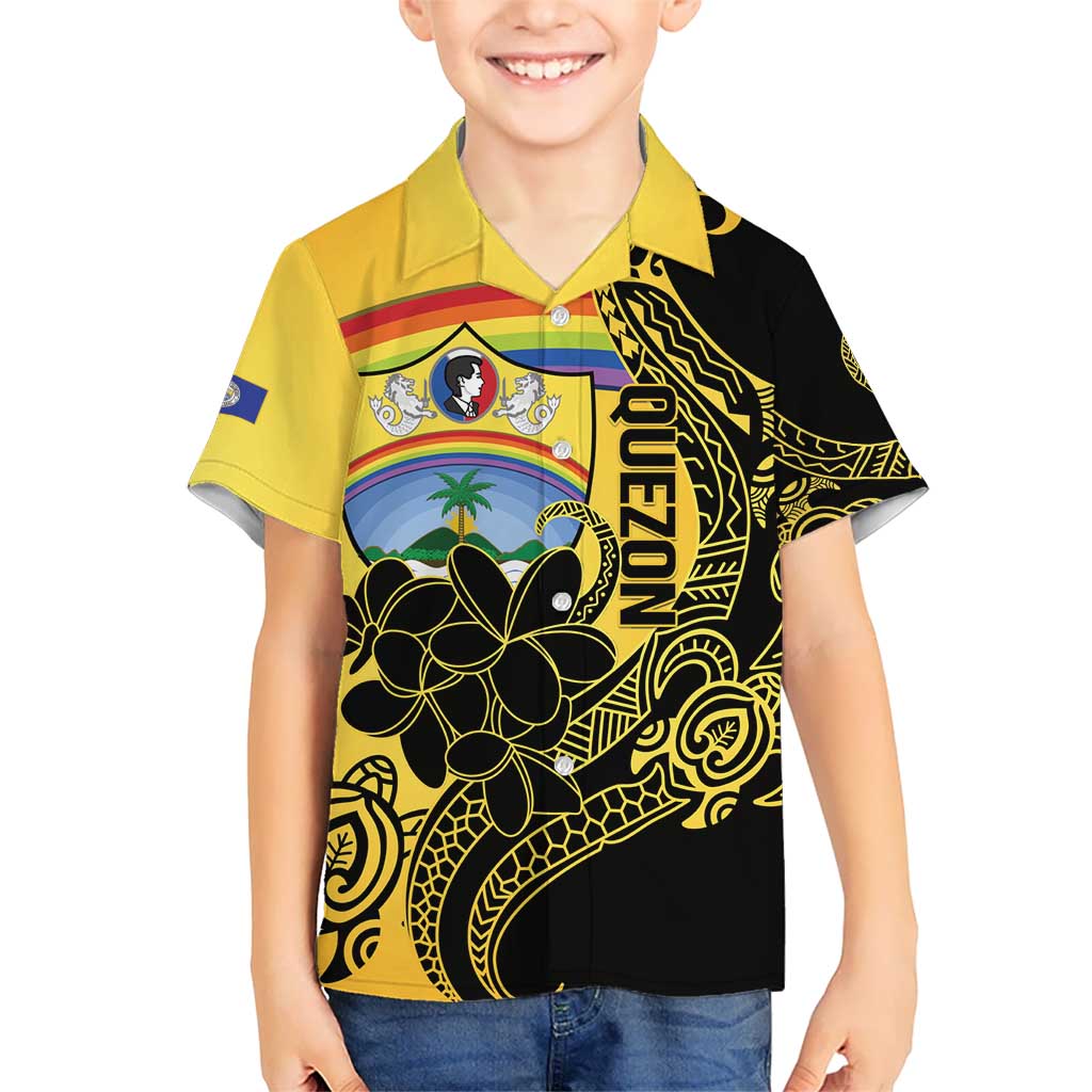 Quezon Province Kid Hawaiian Shirt Cocolandia Philippines Turtle LT14 Kid Gold - Polynesian Pride