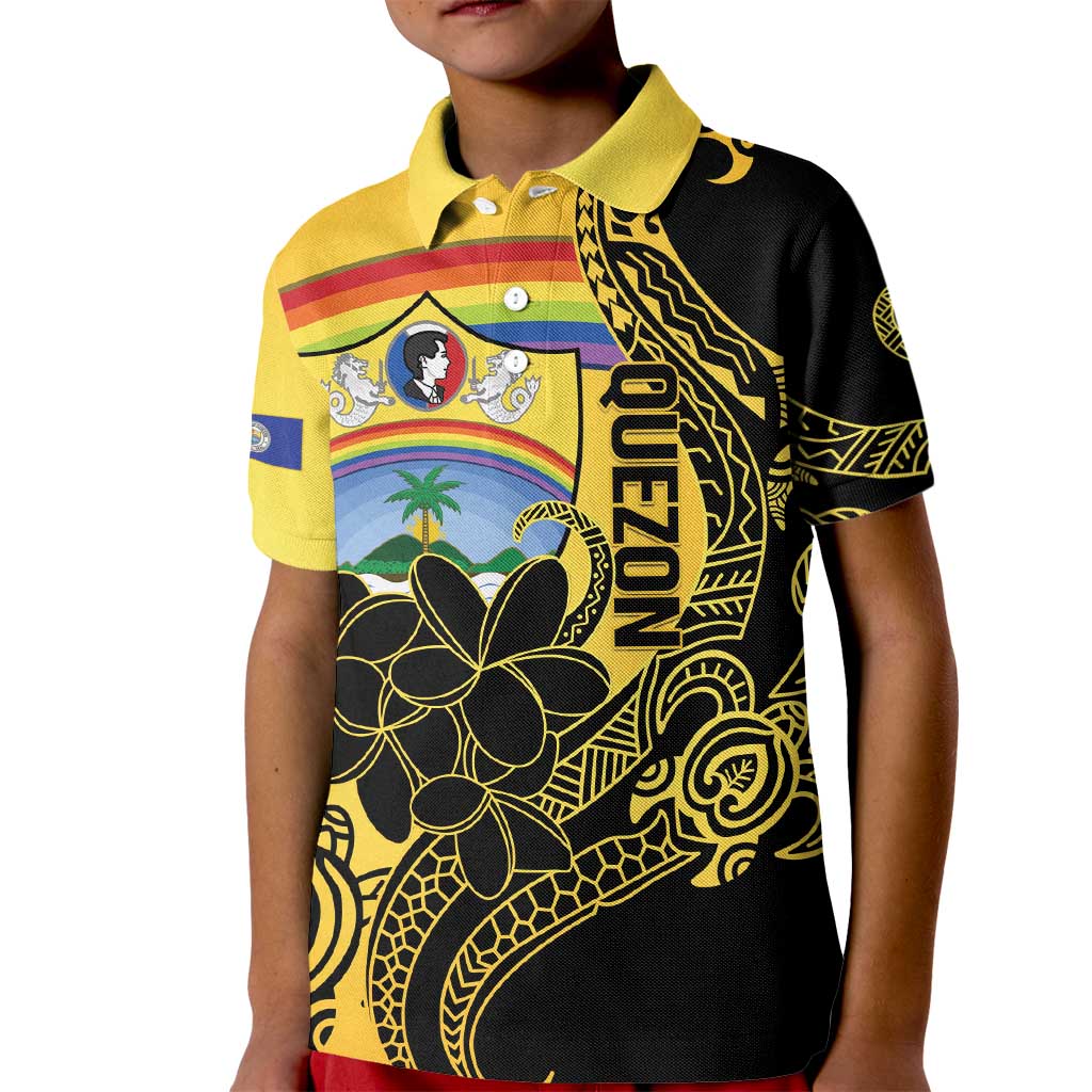 Quezon Province Kid Polo Shirt Cocolandia Philippines Turtle LT14 Kid Gold - Polynesian Pride