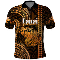 Polynesian Pride Hawaiian Islands Polo Shirt Lani Map Gold Kanaka With Kakau LT14 Gold - Polynesian Pride