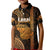 Personalised Hawaiian Islands Kid Polo Shirt Lani Map Gold Kanaka With Kakau LT14 Kid Gold - Polynesian Pride